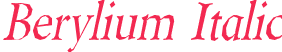 Berylium Italic